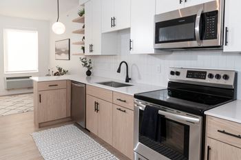 Chef-Inspired Kitchens Feature Stainless Steel Appliances at CityLine Apartments, Minneapolis